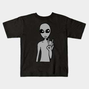 We Come In Peace (grey) Kids T-Shirt